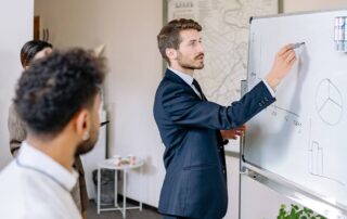 Man Drawing on Whiteboard